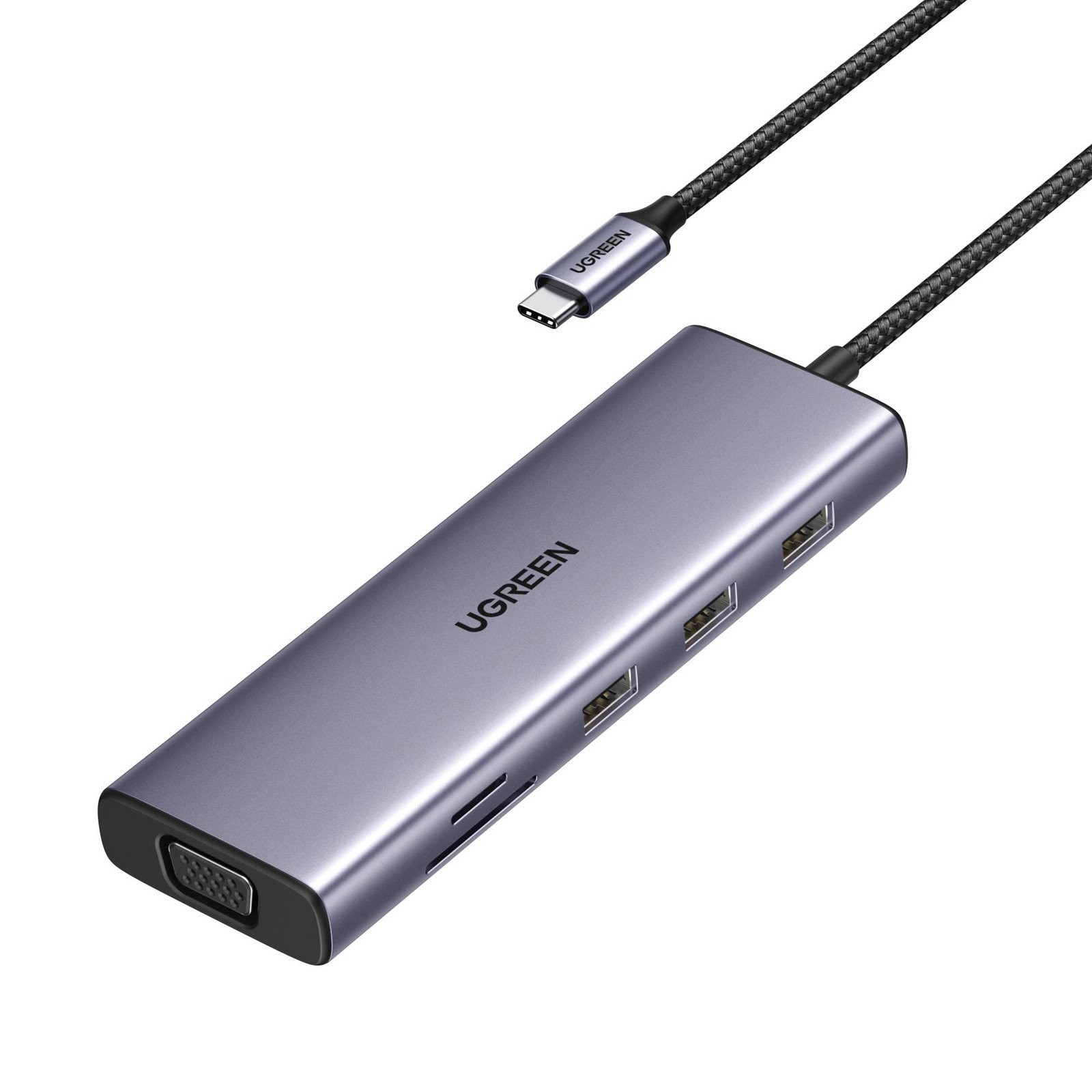 Многофункциональный концентратор USB-C UGREEN, серый