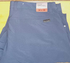 Greg Norman Ultimate 5 Pocket Pants Men  s Navy Polyester Blend 34 x 30