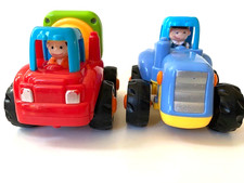 Colorful, Well-Made Friction Powered Push & Go Vehicles by Huile Toys - 2 Pcs