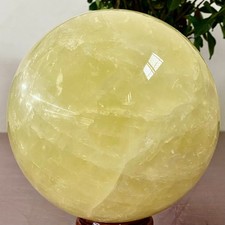 13LB Top Natura Citrino Cuarzo Esfera Cuarzo Cuarzo Bola Cristal Reiki Curación