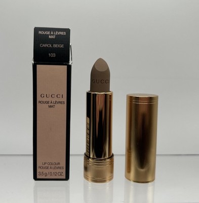 Gucci Rouge A Levres Mat Lipstick Lip Colour Matte 103 CAROL BEIGE NEW NIB