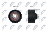 Original NTY Spannrolle Keilriemen RNK-CT-042 FüR CitroëN Peugeot