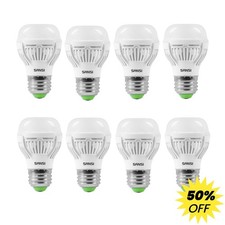 8PCS SANSI 9W LED Light Bulbs 60W Equiva 900 lm 4000K Daylight E26 Replacement