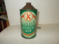 Krueger Cream Ale Quart Cone Top Beer Can