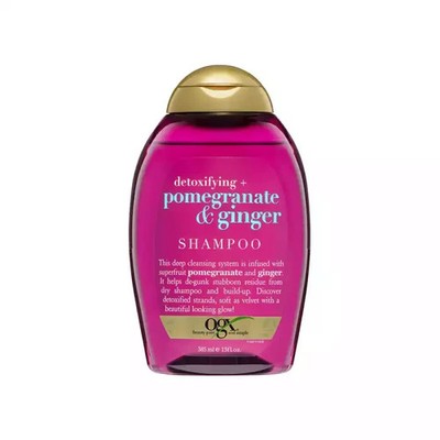 OGX Detoxifying Pomegranate & Ginger Shampoo, Sulfate Free - 13 fl oz