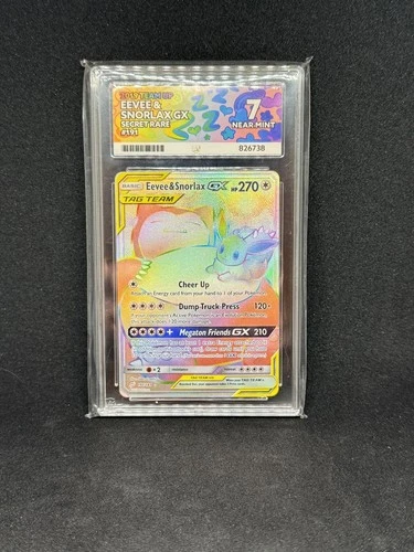 Eevee & Snorlax GX 191/181 ACE 7 S&M Team Up 2019 Pokémon TCG Slab
