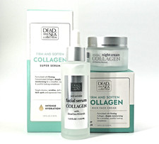 Dead Sea Collection Collagen Skincare Set Super Serum Night Cream 1.69oz Each