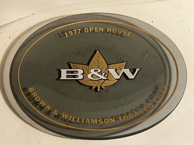 Vintage 1977 Brown & Williamson Co. B&W Tobacco Glass Plate Tray Lexington Ky