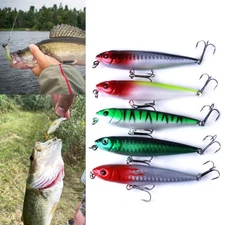 Lure Fishing Bait Kit with Large Swing and Long Casting Floating Pencil Lures