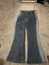 GAMBA LARGA GRIGIO SCURO, SVASATURA ALTA. ORLO INVECCHIATO. Y2K/OPPIO. TAGLIA 30