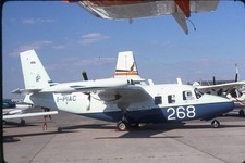 original 35mm Slide Flugzeug Piaggio P-166DL3 I-PIAC Jun1977 @ LBG