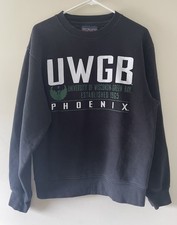 University of Wisconsin Green Bay Phoenix Crewneck Sweatshirt Green Size Small