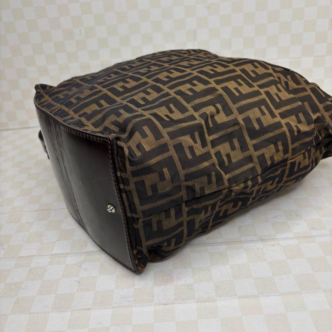 FENDI Zucca Tote Bag in Brown Canvas Leather Women's One-Shoulder Signature thumbnail 8