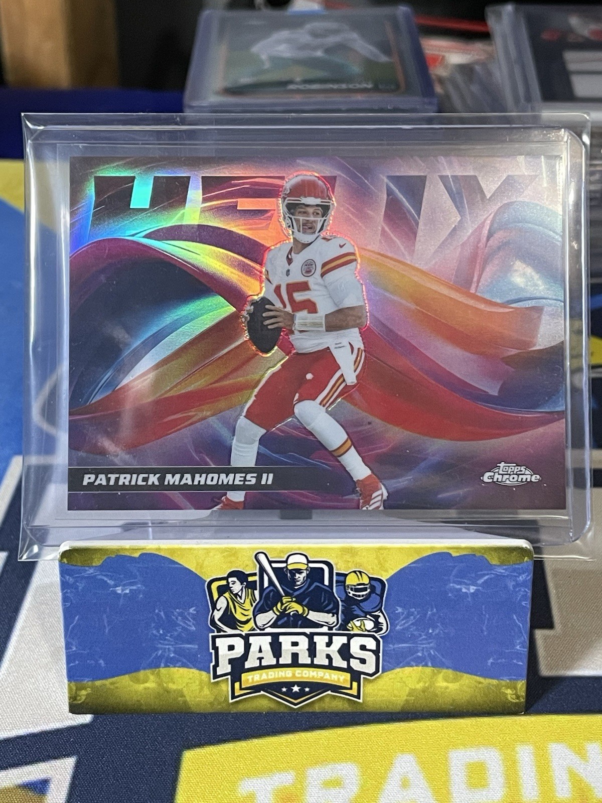 2025 Topps Chrome Patrick Mahomes II Helix Case Hit Chiefs