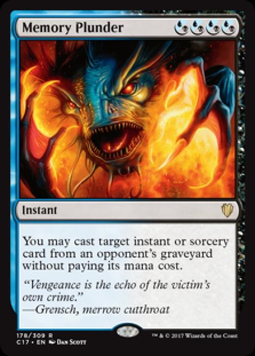 Memory Plunder - Light Play MTG Commander 2017