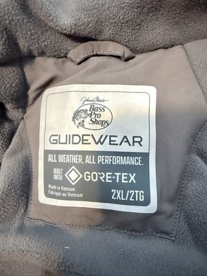 Bass Pro Shops Guidewear GORE-TEX Hooded Waterproof  Jacket  and Bibs Men 2XL