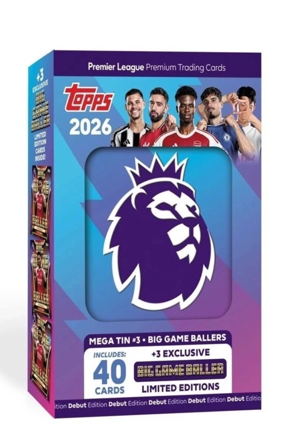 Topps Premier League 2026 Debut Edition Cards - Mega Tin #3