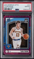 2024 PANINI DONRUSS OPTIC PINK GLITTER #257 TYLER KOLEK 252/275 PSA 10
