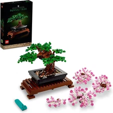 Icons Bonsai Tree Building Set - Artificial Bonsai Tree Plants for Home Decor, A
