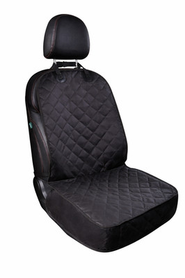 Fits Hyundai Trajet - Quilted Seat Cover Driver Passenger Car Van Black
