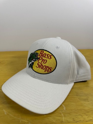 Bass Pro Shops Cap Unisex One Size Embroidered Logo White Snapback Fishing