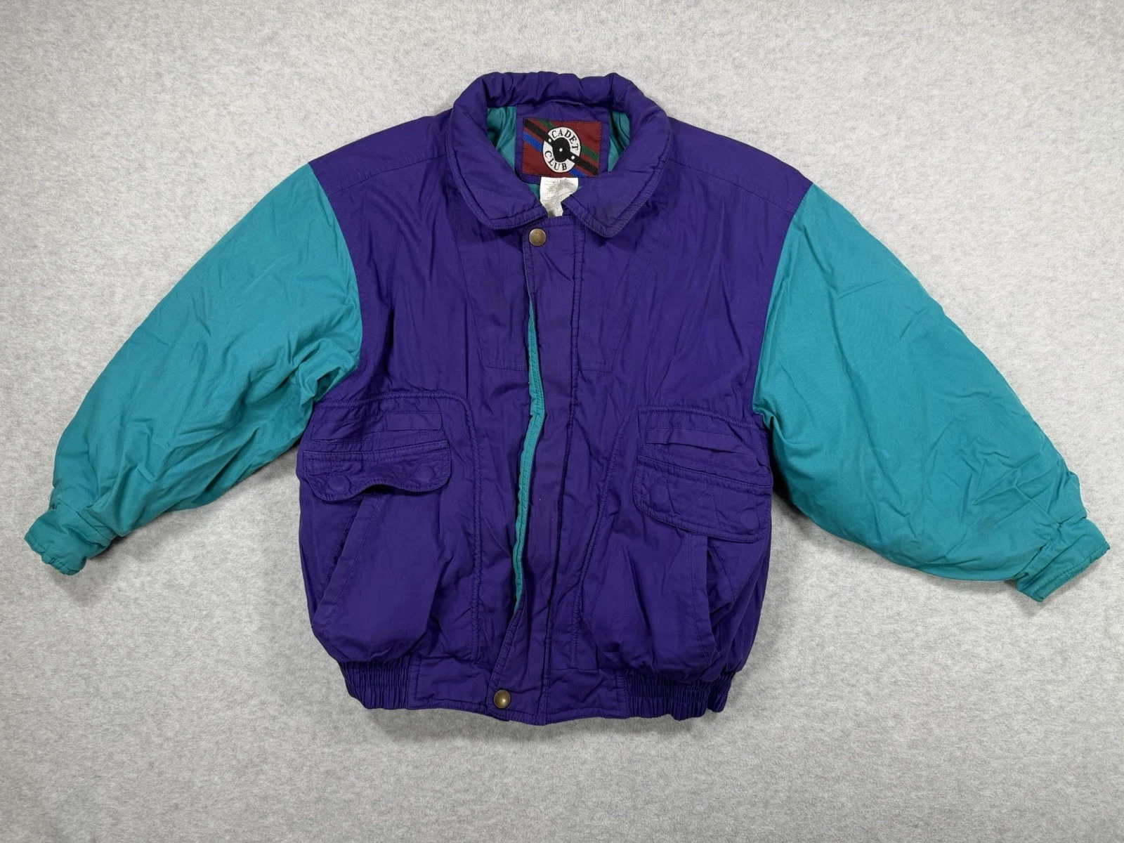 Vintage Cadet Club Colorblock Ski Jacket Kid’s Boy’s 7 Puffer Winter Coat 90s