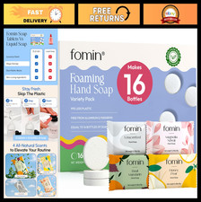 Foaming Hand Soap Tablets Variety Pack - 16 Refills, Skin-Friendly, 128 fl oz 0.23 per fl oz
