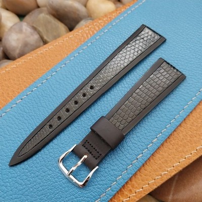 3/4'' Kreisler Barbary Black Lizard &Calf Unused Classic 1960s Vintage Watch Band