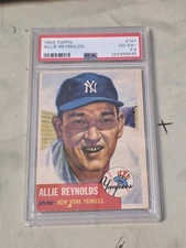 1953 Topps - Allie Reynolds #141 Bio Information is Black Psa 4.5