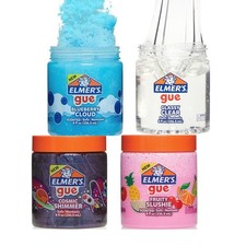 Elmer's Gue Premade Slime Variety Pack, Clear, Scented, Glitter, 4 Count - Perfe