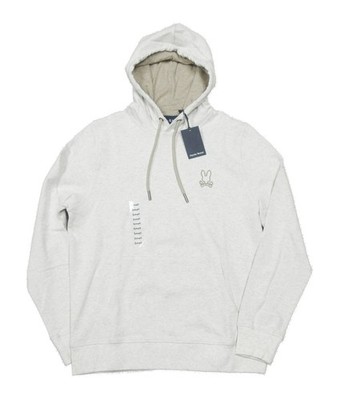 Psycho Bunny Men's Ecru Heather Beige James Double Knit Pullover Hoodie