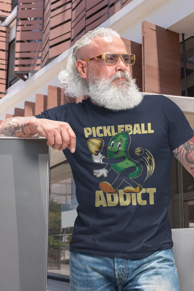 Pickleball Addict T Shirt Funny Cucumber Cool Gift For Men's Women Tee T-Shirt