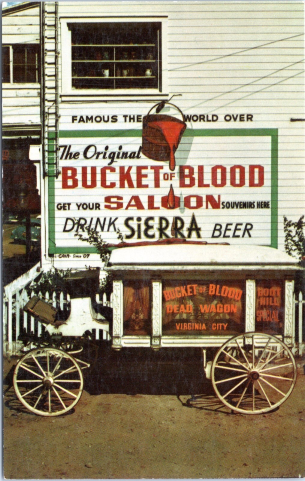 Postcard NV Virginia City Bucket of Blood Saloon eBay