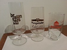 3x Konvolut Bierglas Pilstulpe  0,2  braunfels  Pfungst&auml;dter Frankf. Brauhaus