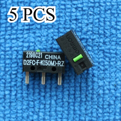 5X New OMRON D2FC-F-K(50M)-RZ Mouse Micro Switch Green Dot Fast Shipping