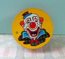 Vintage US Metal Toy Tin Clown Noise Maker Works