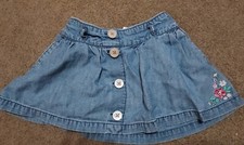 Vintage Girls Osh Kosh Bhosh Jean Mini Skort Size 4T