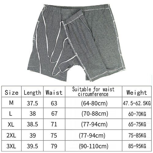 Men Boxer With Ties Sides Nursing Underpants Easy Open For Patients/Elderly Care - Picture 4 of 12