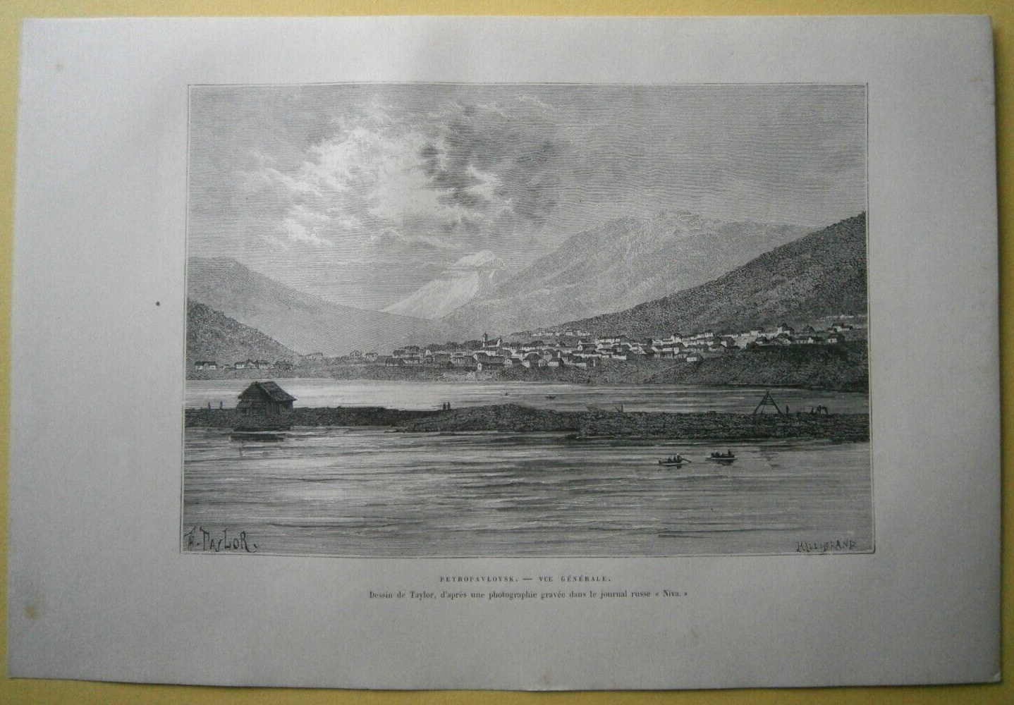 1881 Reclus print PETROPAVLOVSK-KAMCHATSKY, FAR EAST, RUSSIA, #79