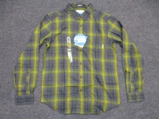 Columbia Cooper Lake Long Sleeve Button Front Shirt Plaid Green - Small