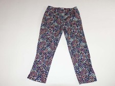 Talbots Women's Cropped Pants Size 8 Petite Multi Colored Flat Front Floral 8P