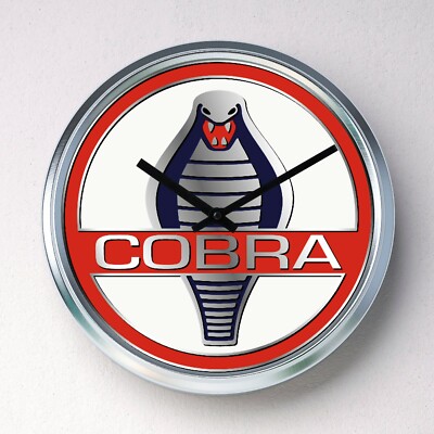 COBRA Wanduhr Edelstahl lautlos Quarzwerk Mann Höhle Schuppen Garage Auto