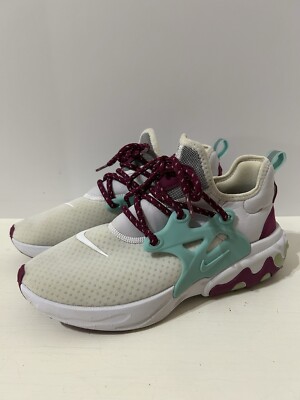 Nike React Presto White Teal Hyper Violet Athletic Shoes Womens Running Size 8.5