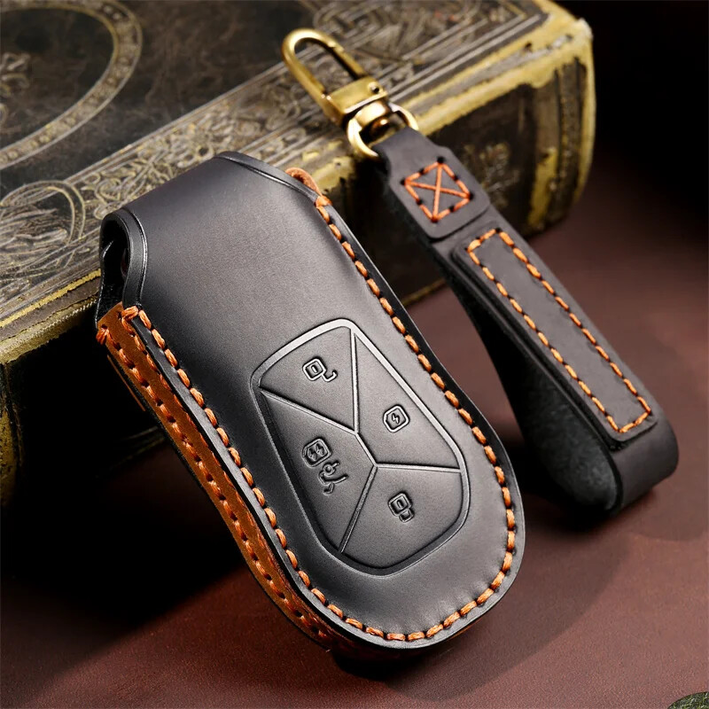 Leather Car Smart Remote Key Case Cover for Xpeng Xiaopeng P5 P7