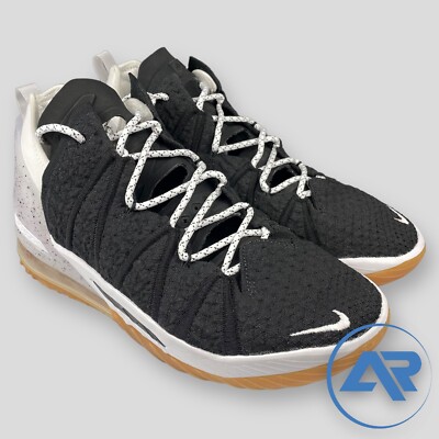 NEW Nike LeBron 18 Black White Gum Basketball Shoes Men's Size 11 CQ9283-007