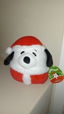 NWT NEW Squishmallows Peanuts Christmas Plush Santa Snoopy 8"