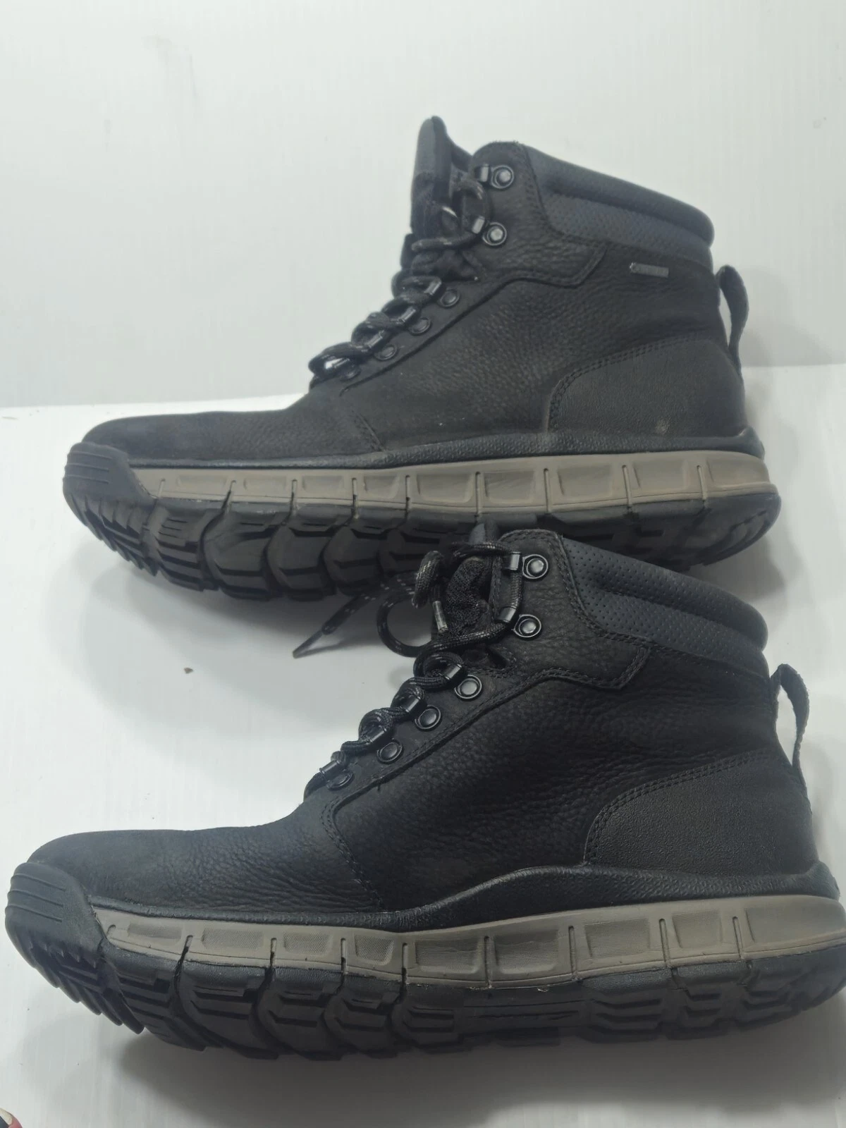 Size 10 Clarks Mens Edlund Lo Gtx Black Nubuck Hiking Waterproof