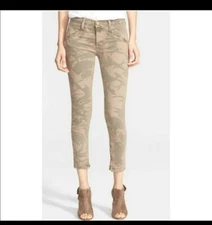 Current Elliot Size 25 The Silverlake Zip Ankle Skinny Camo Jeans