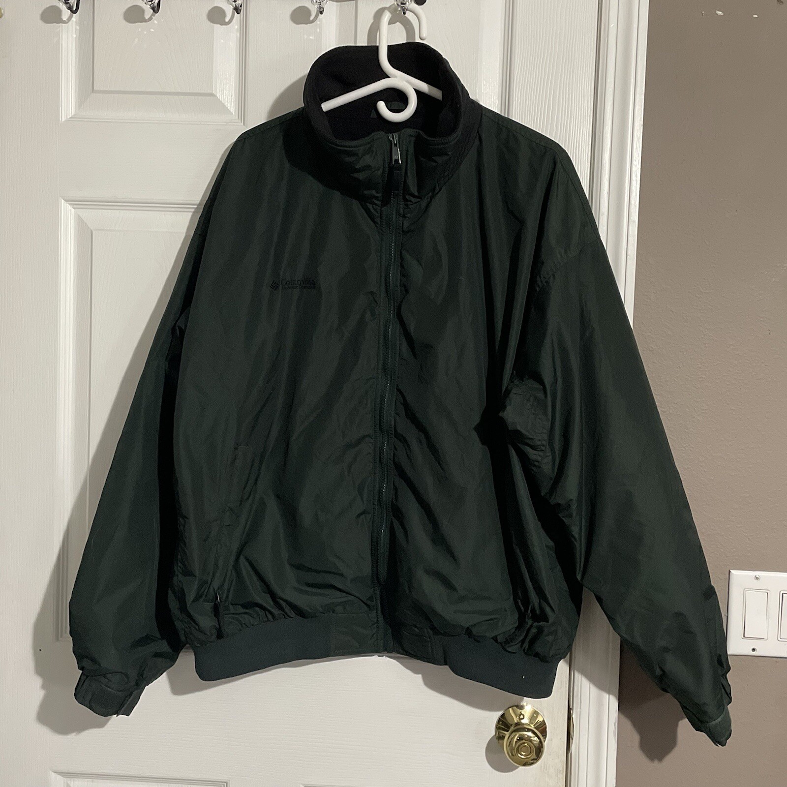 Columbia Men's XL Green Fleece Full Zip Weather Jacket for Activewear