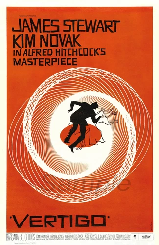 VINTAGE VERTIGO ALFRED HITCHCOCKS MOVIE POSTER A2 PRINT